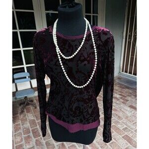 Top M Whimsigoth Velvet Knit Sublimated‎ Crushed Velvet Shirt simply Vera